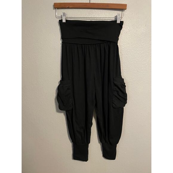 L.A.M.B. Gwen Stefani Womens Jogger Pants Petite Small Black Grunge Y2K Rare - Picture 1 of 8